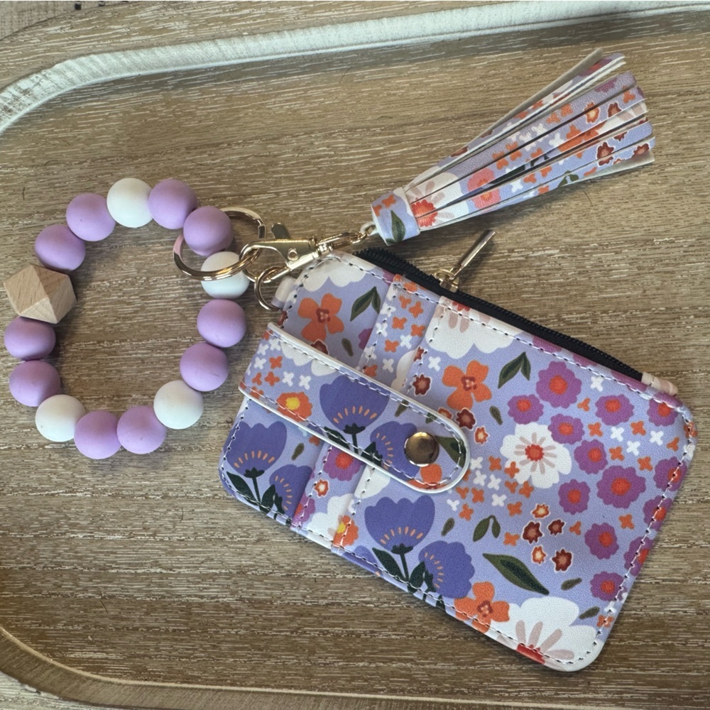 NWT Boho Wristlet Combo Lavender Floral OS - Picture 2 of 5